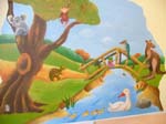 Frog brige mural